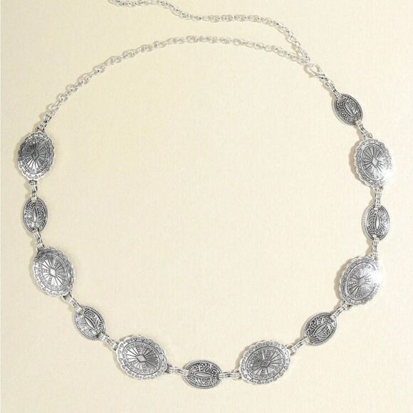 Boho silver belt M470 - Picture 1 of 5